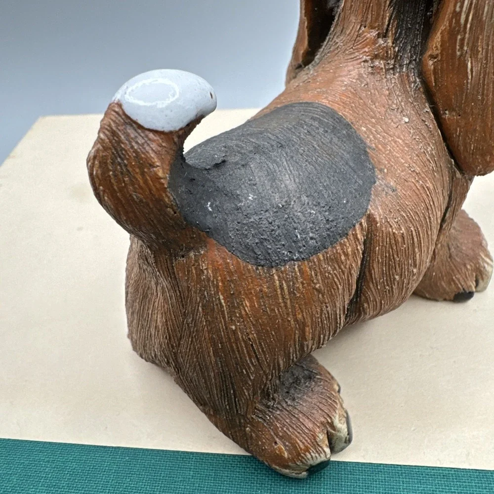Vintage Artesania‎ Rinconada Basset Hound Dog Pottery Sculpture Figurine Retired